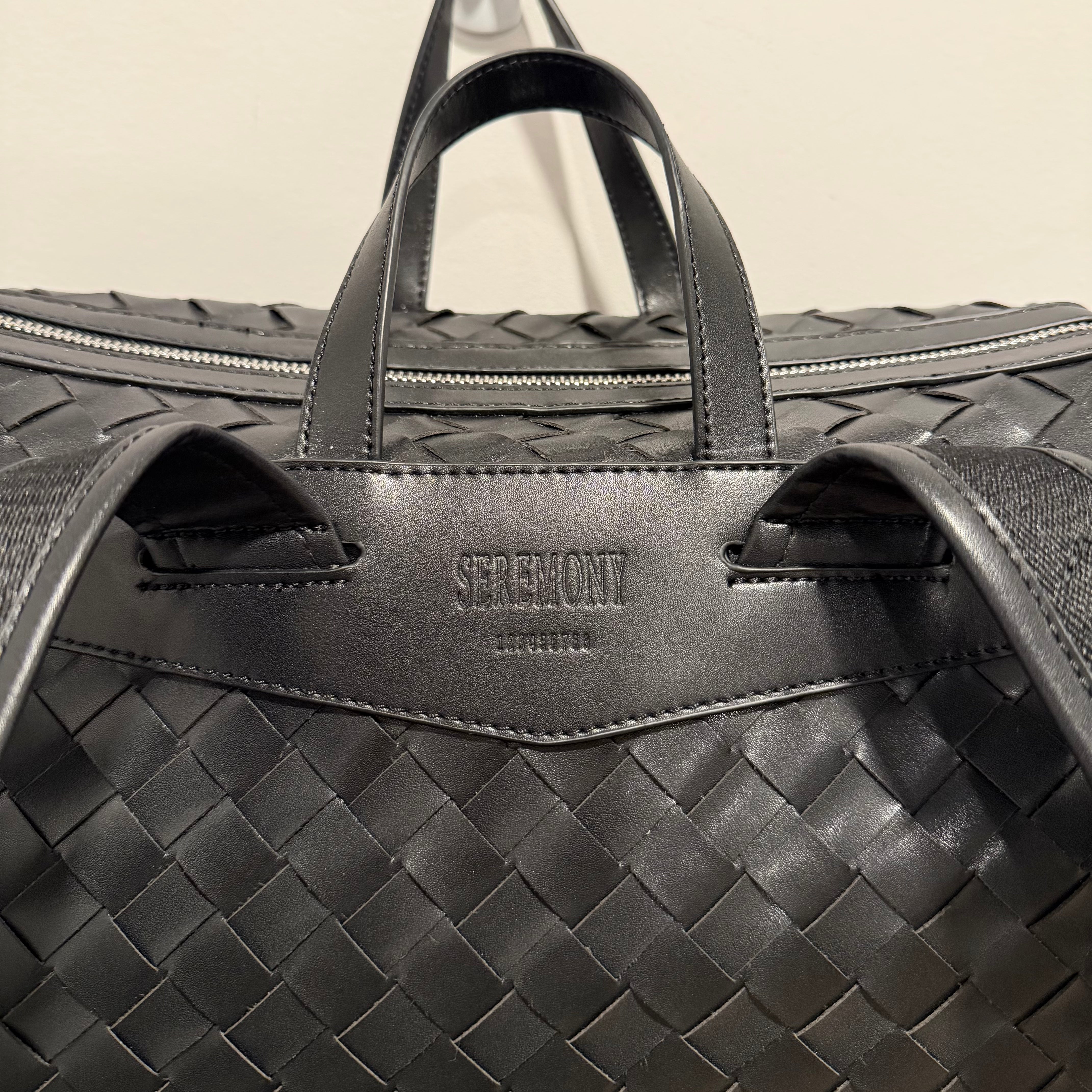 'Intercciato' Leather Backpack