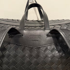 'Intercciato' Leather Backpack