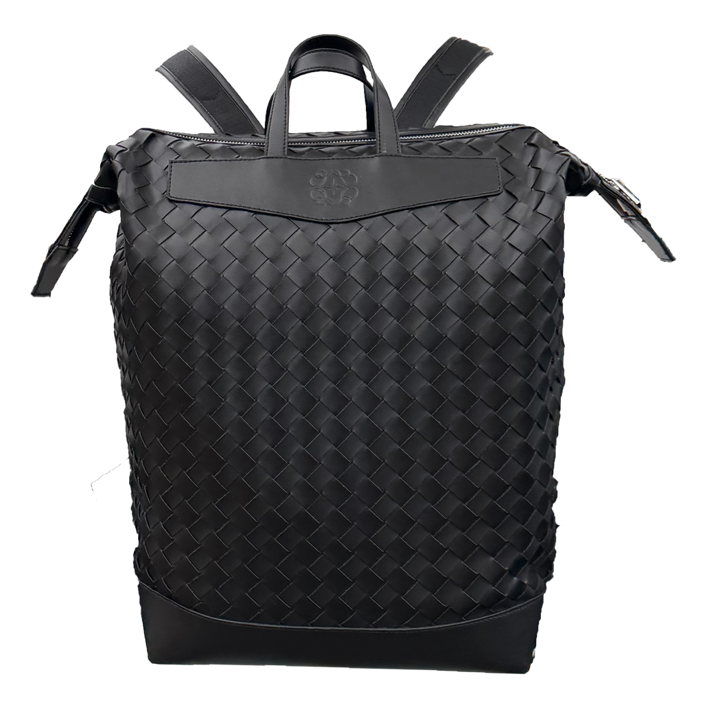 'Intercciato' Leather Backpack