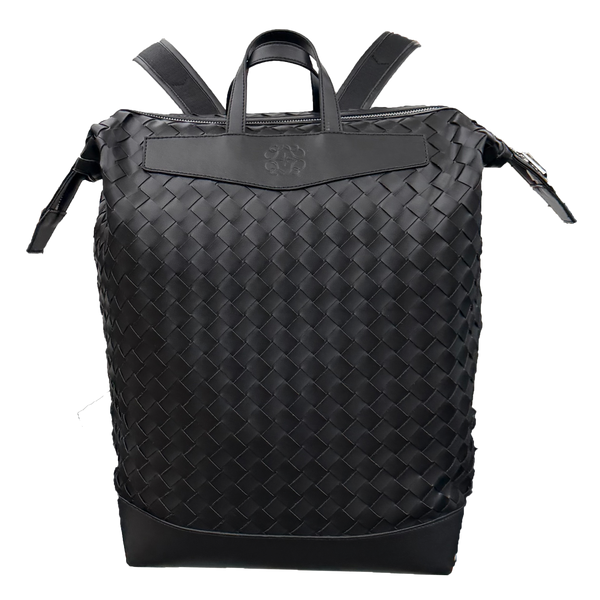 'Intercciato' Leather Backpack